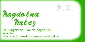 magdolna walcz business card